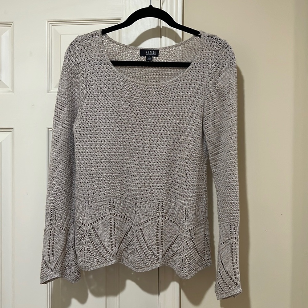 a.n.a beige sweater. Size:  Medium